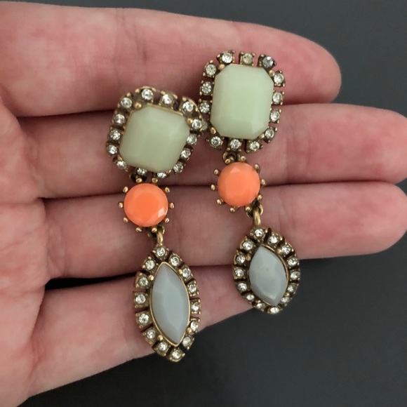 J. Crew Sparkly Multicolor Statement Earrings - Picture 3 of 3